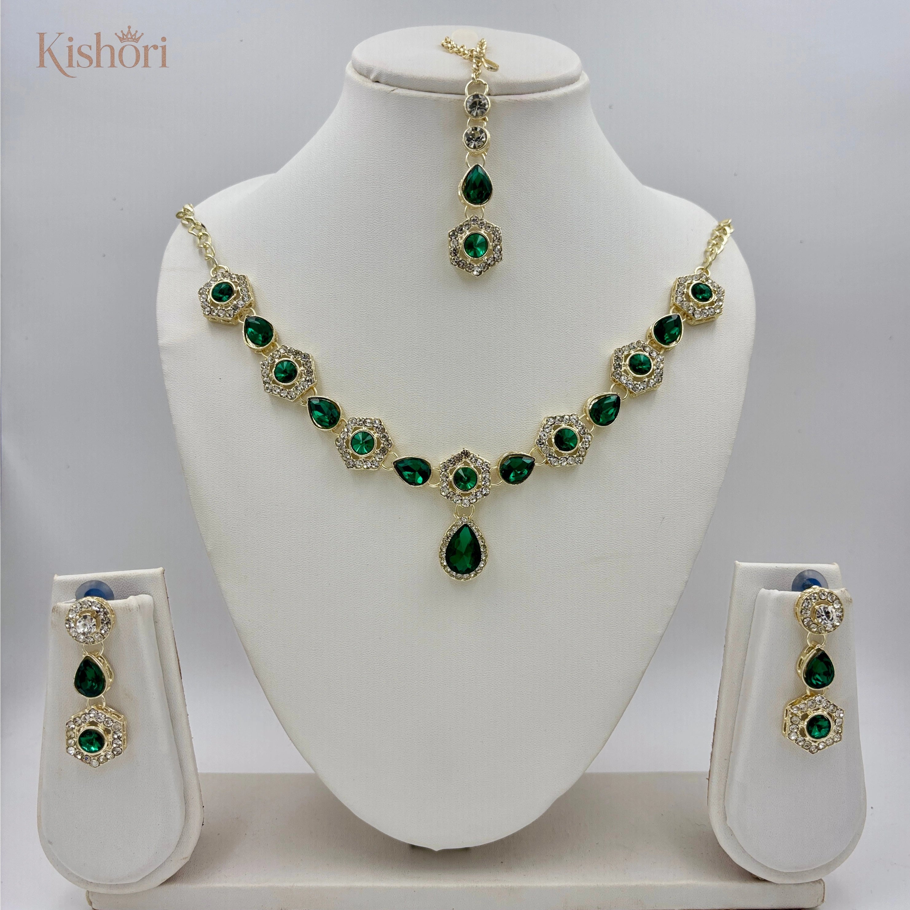Green Kundan Necklace Set