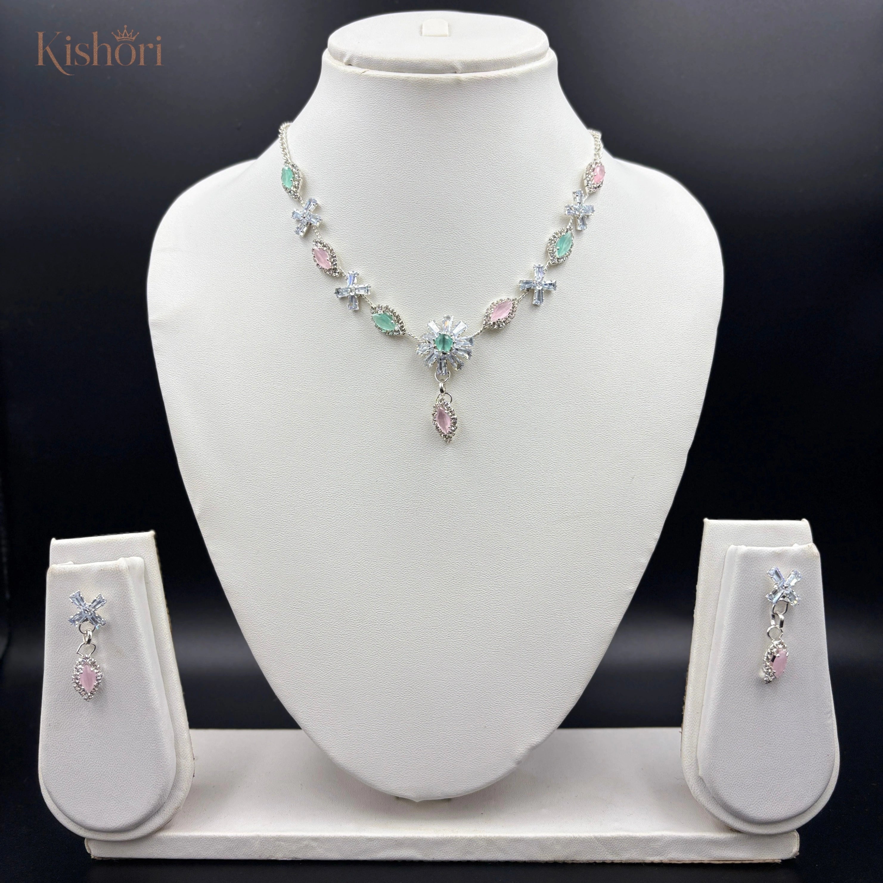 Mint & Rose Garden Necklace set