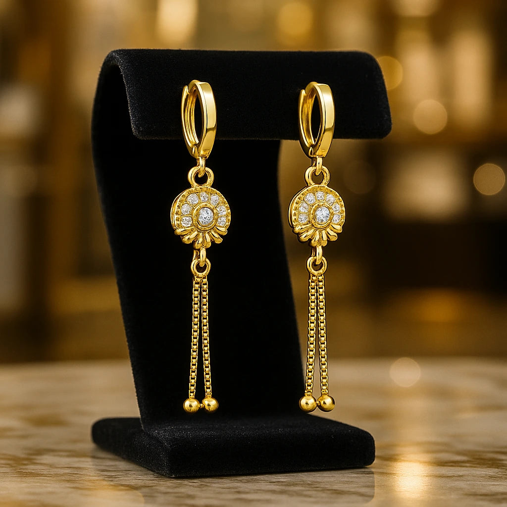 traditional Indian golden earring