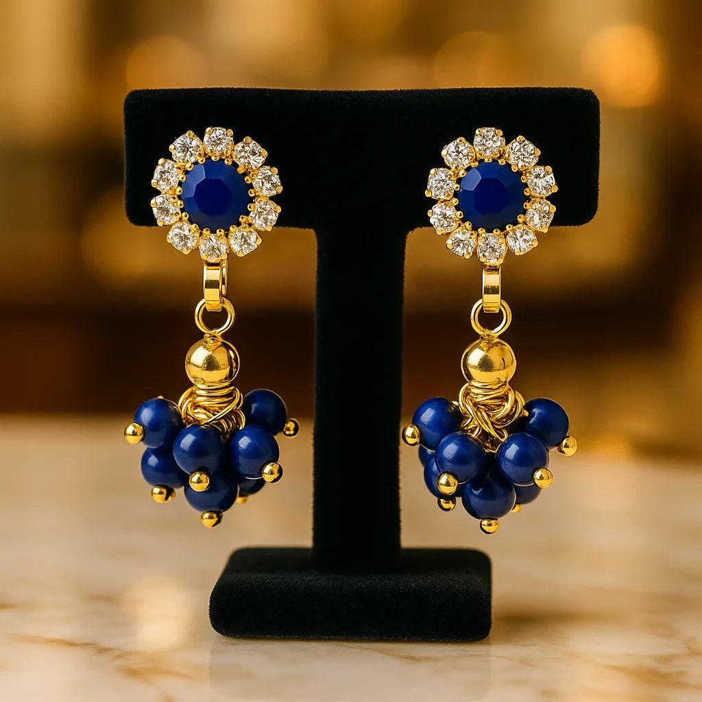 traditional cabachon dangle earring
