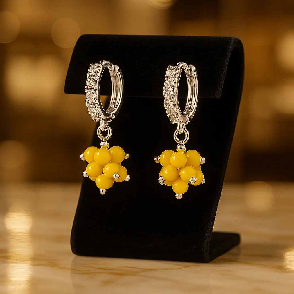 Sterling Silver Orbit Earrings.