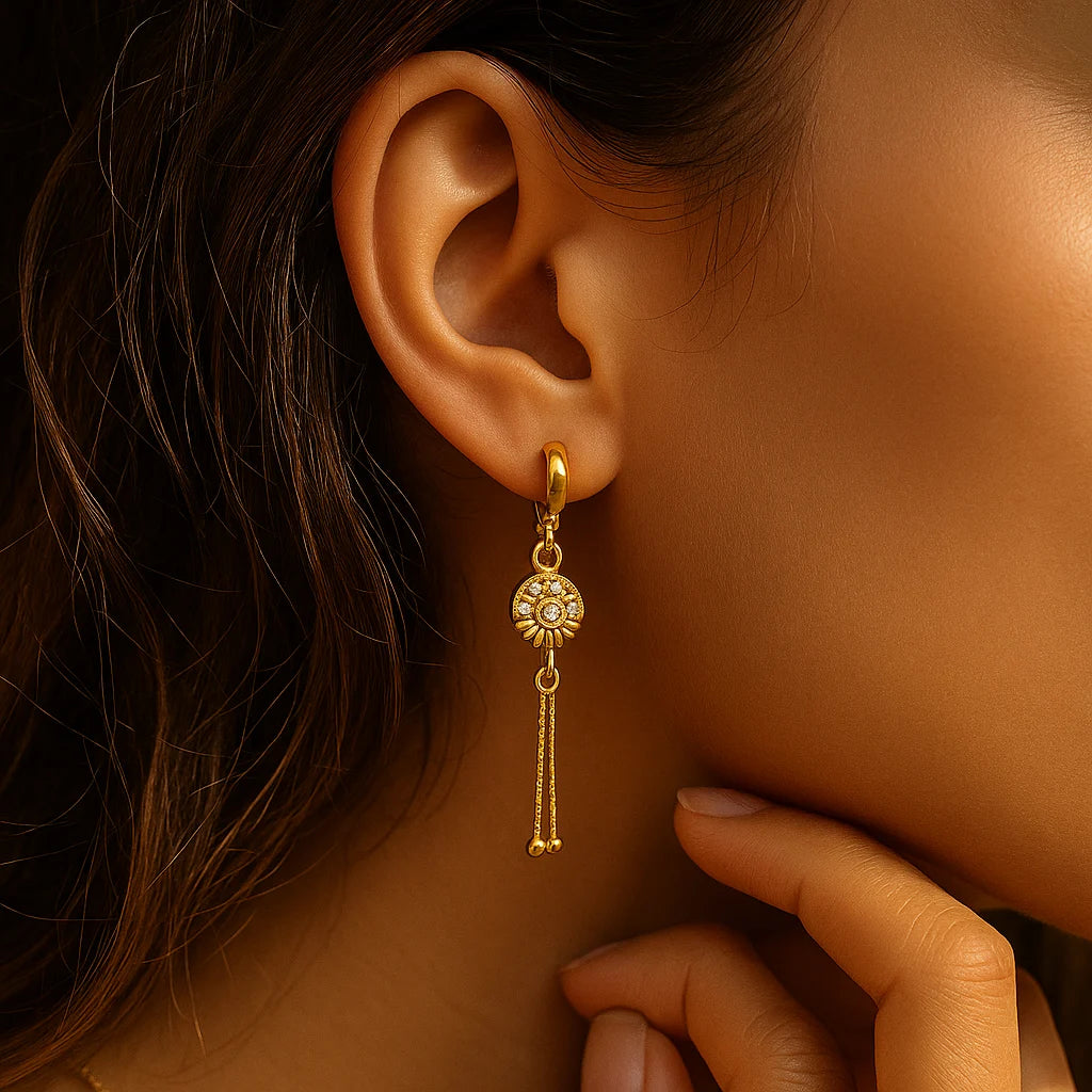 traditional Indian golden earring
