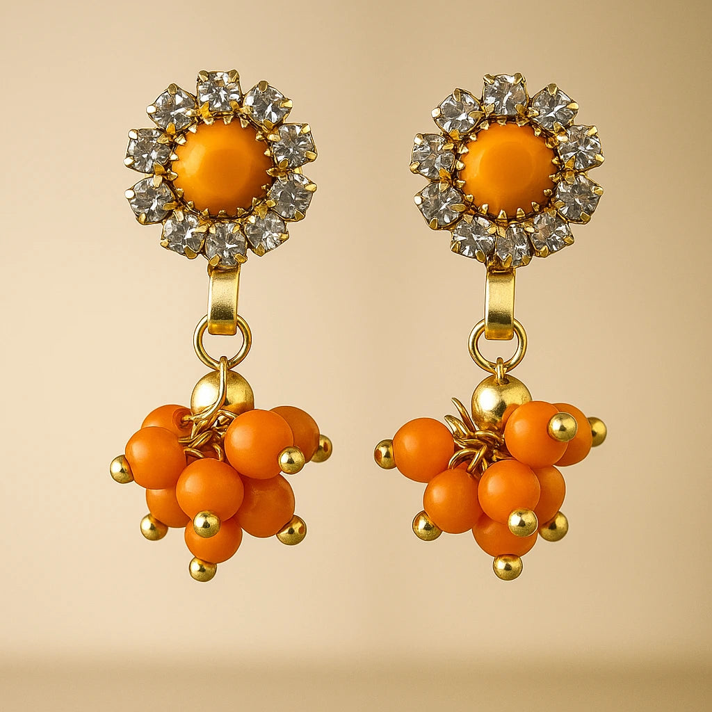 traditional cabachon dangle earring