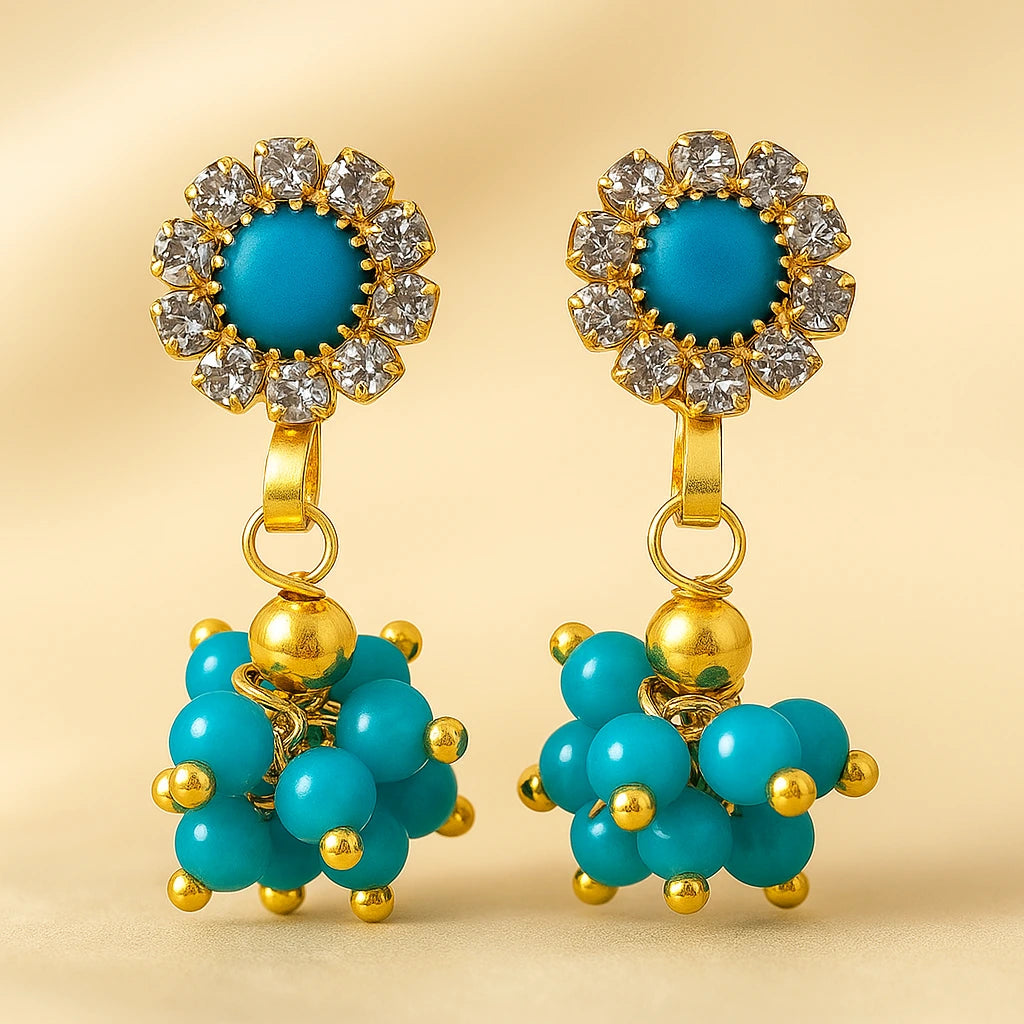 traditional cabachon dangle earring