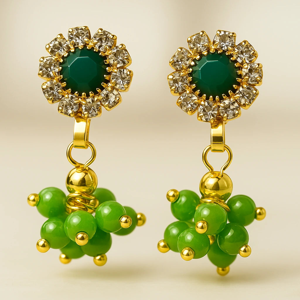 traditional cabachon dangle earring