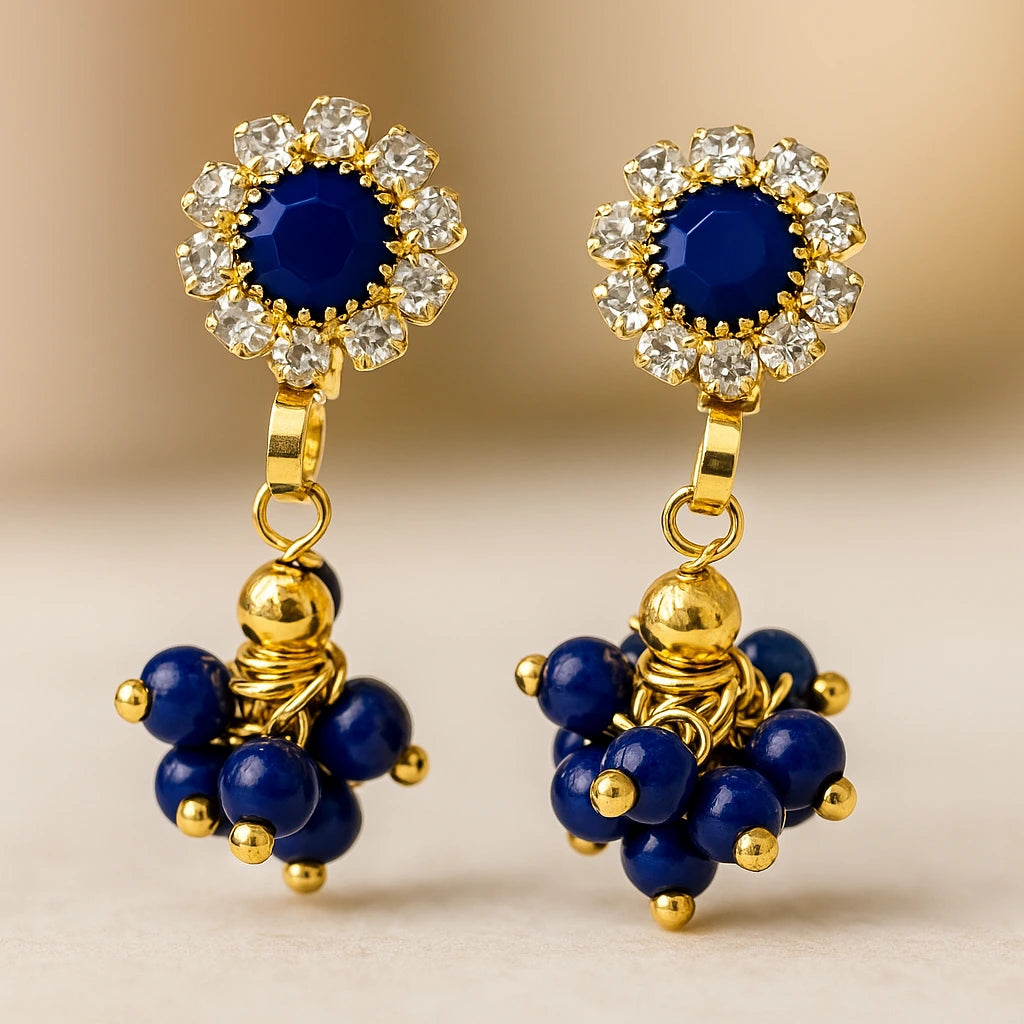 traditional cabachon dangle earring