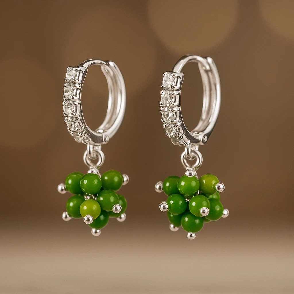 Sterling Silver Orbit Earrings.