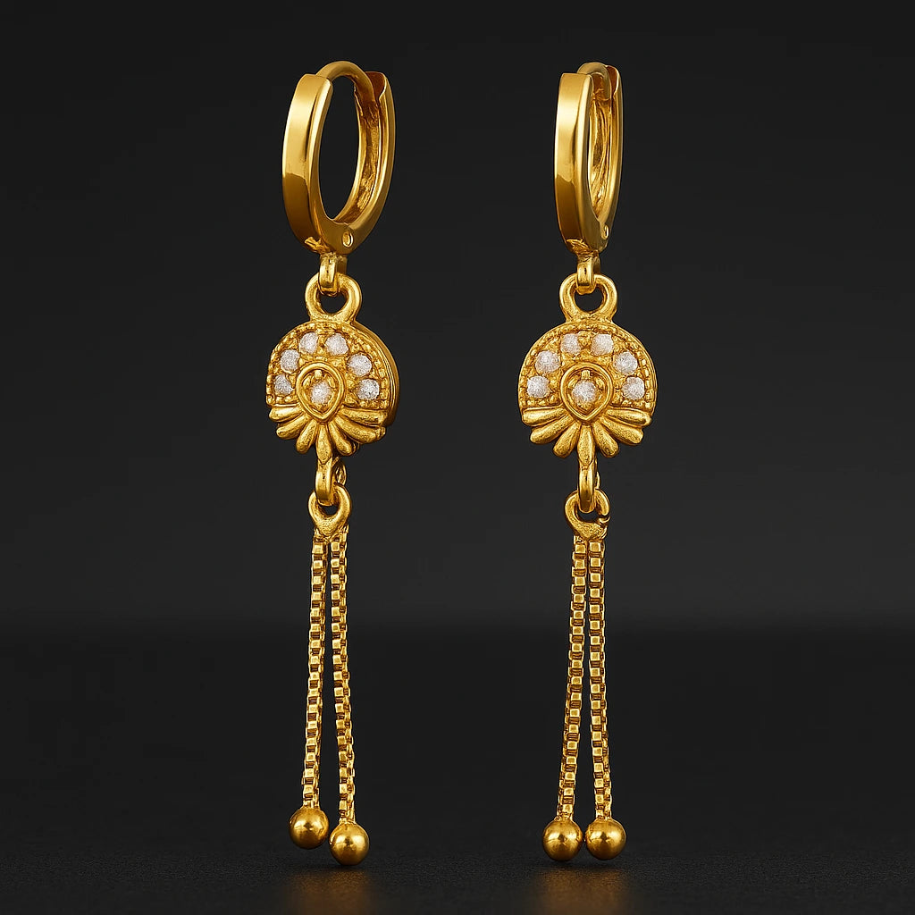 traditional Indian golden earring