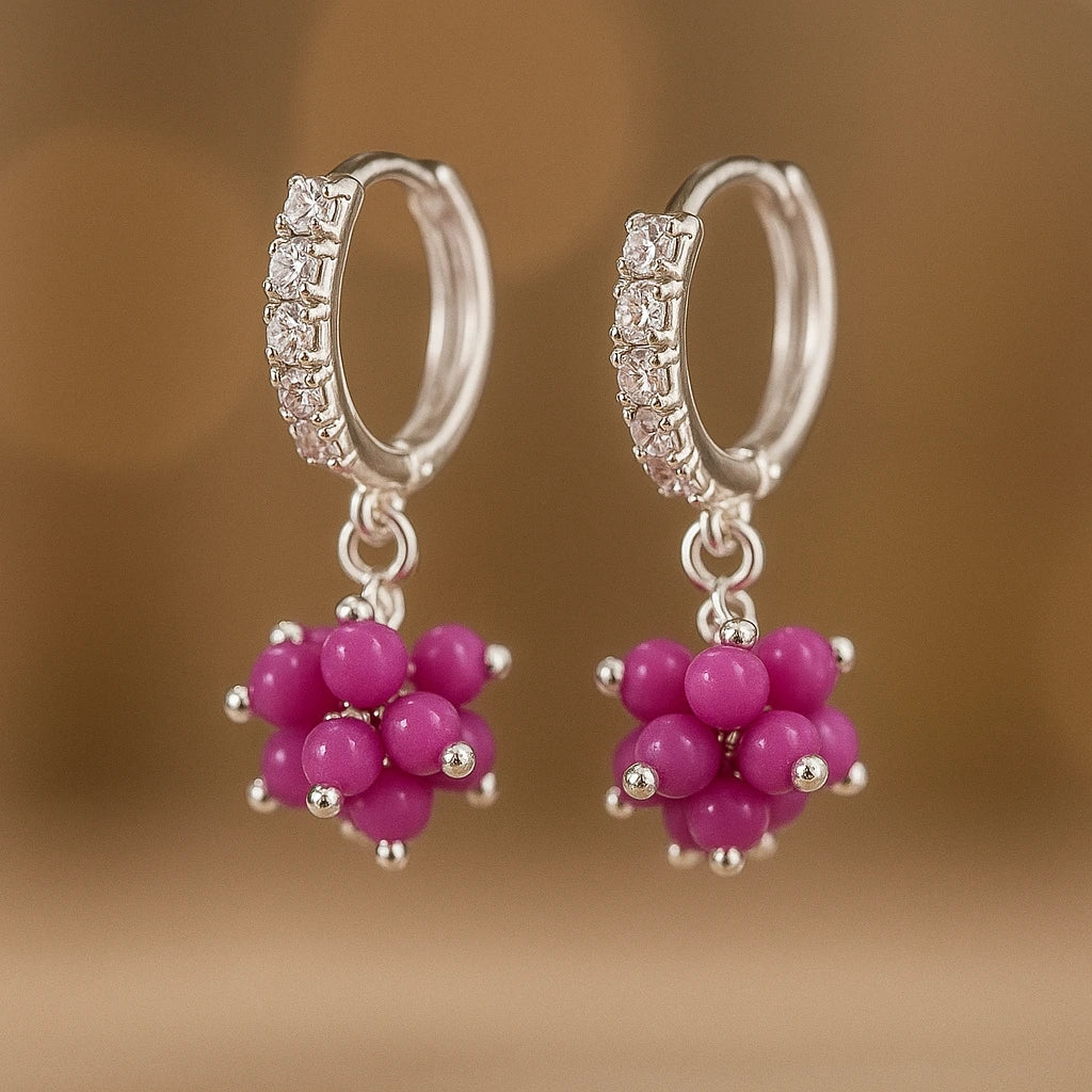 Sterling Silver Orbit Earrings.