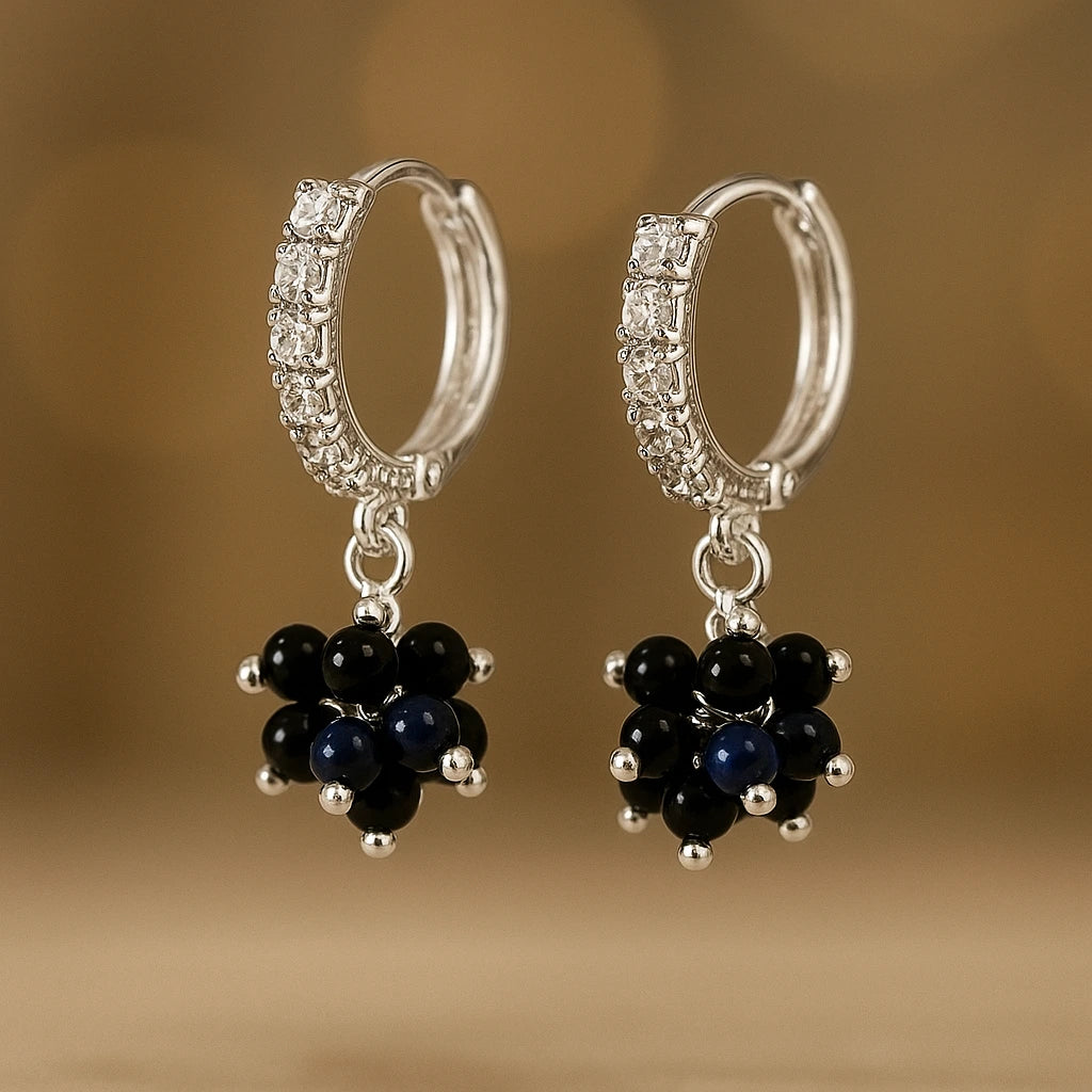 Sterling Silver Orbit Earrings.